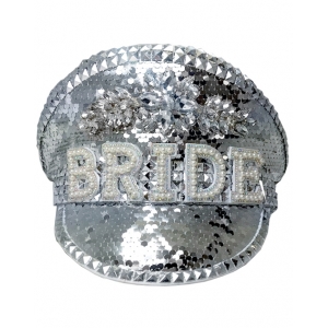 Silver Bride To Be Flip Hat - Hens Night Costume Hat