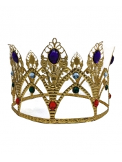 Gold Crown with Crystals - Kings Crown Queens Crown