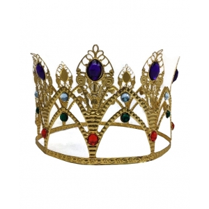 Gold Crown with Crystals - Kings Crown Queens Crown