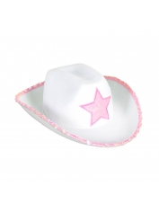 Light Pink Cowboy Hat With Star - Cowboy Costume Hat