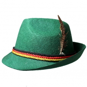 Green German Bavarian Hat Oktoberfest Hat - Oktoberfest Costume Hat