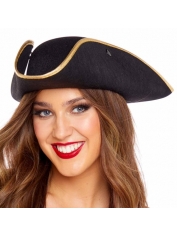 Deluxe Black Buccaneer Hat - Hats