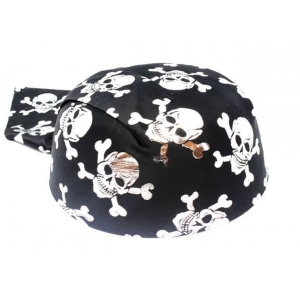 Silver Skull Pirate Cap - Hat