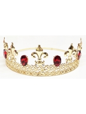 Gold Kings Crown with Gems - Kings Crown Queens Crown
