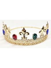 Gold Crown with Crystals - Kings Crown Queens Crown