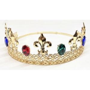 Gold Crown with Crystals - Kings Crown Queens Crown