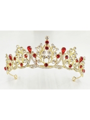 Gold Queens Crown with Gems - Kings Crown Queens Crown
