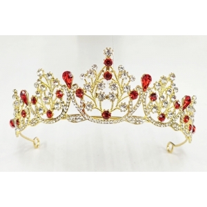 Gold Queens Crown with Gems - Kings Crown Queens Crown