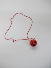Red Mirror Ball Necklace