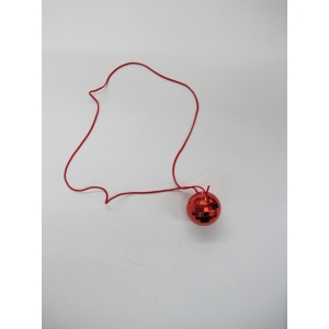 Red Mirror Ball Necklace
