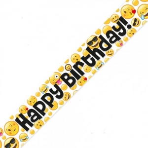 Happy Birthday Banner Emoji - Birthday Party Decorations