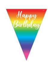 Happy Birthday Rainbow Bunting Flag - Birthday Party Decorations