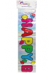 Happy Birthday Foil Banner - Birthday Party Decorations