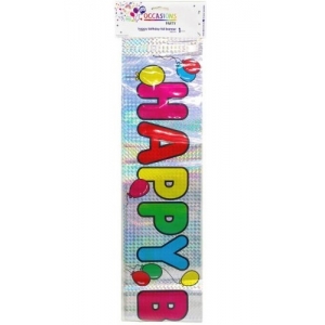 Happy Birthday Foil Banner - Birthday Party Decorations