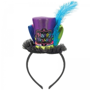 Birthday Hat Birthday Top Hat on Headband - Birthday Party Decorations