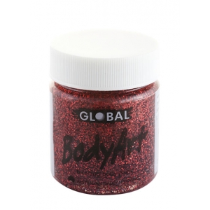 Red Glitter Face Paint 45ml - Global Glitter Paint Body Pant