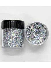 Holographic Glitter Loose Silver Glitter Medium - Face Paint and Body Glitter	