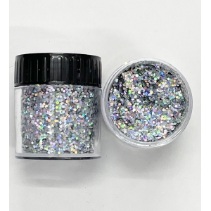 Holographic Glitter Loose Silver Glitter Medium - Face Paint and Body Glitter	