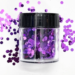 Hexagonal Glitter Loose Purple Glitter - Face Paint and Body Glitter	