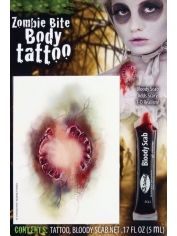 ZOMBIE Bite Body Tattoo - Halloween Makeup