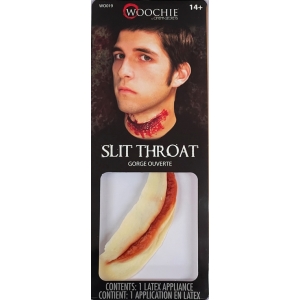 Slit Throat Latex Appliance Special Effects Wound Scar - Halloween Makeup