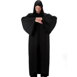 Black Hooded Robe Black Robe - Mens Halloween Costumes