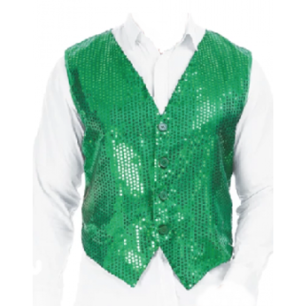 Green Sequin Vest - Men Costumes