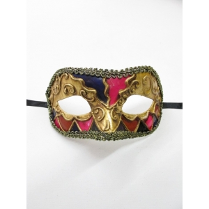 Gold Pink Print Face Mask Eye Mask - Masquerade Masks