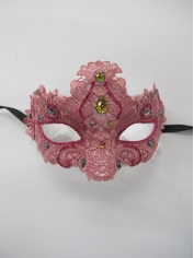 Pink Lace Eye Mask - Masquerade Masks