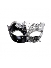 Black Silver Filigree Eye Mask Face Mask - Masquerade Masks	