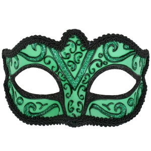 Green Eye Mask Face Mask - Green Masquerade Mask