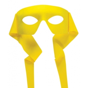 Superhero Mask Yellow Eye Mask - Masquerade Masks 