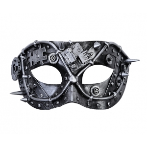 Steampunk Mask Silver Face Mask - Masquerade Masks