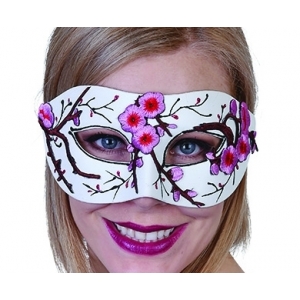 Pink Blossom Eye Mask Face Mask - Masquerade Mask