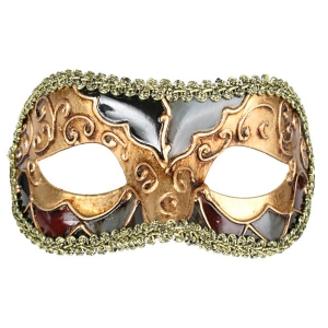 LUCIANA Metallic Eye Mask Face Mask - Masquerade Masks	