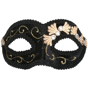 Black Velvet Eye Mask Face Mask - Masquerade Masks