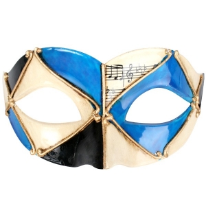 Blue and Black Eye Mask Face Mask - Masquerade Masks