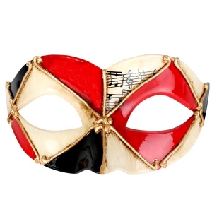 Red black Eye Mask Face Mask - Masquerade Masks