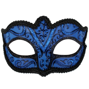 CAPRI Dark Blue Eye Mask - Masquerade Masks