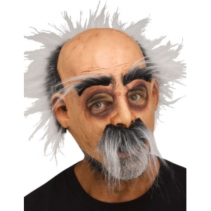 Mustache Hairy Harry Old Man Mask - Halloween Mask