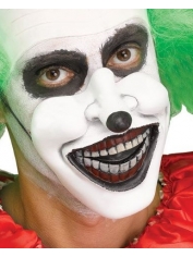 Creepy Clown 1/2 Mask with Black Lips - Halloween Masks