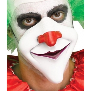 Creepy Clown Mask 1/2 Mask with Purple Lips - Halloween Masks