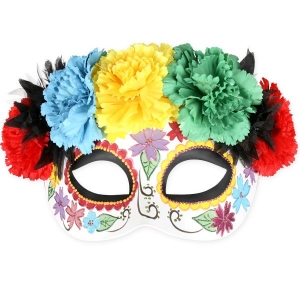 Day Of The Dead Mask Half Face Mask - Halloween Mask
