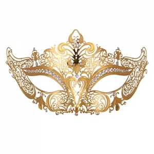 Metal Eye Mask Gold Face Mask - Masquerade Mask 