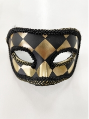 Black Gold Eye Mask Face Mask - Masquerade Masks