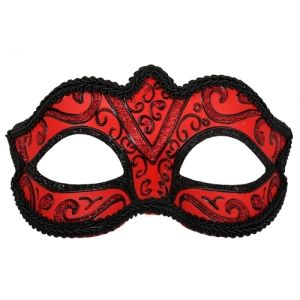 Red Eye Mask Face Mask - Red Masquerade Mask