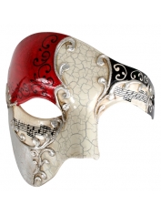 Red Gold Eye Mask Face Mask - Masquerade Masks