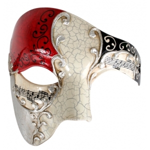 Red Gold Eye Mask Face Mask - Masquerade Masks