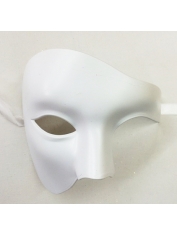 White Half Face Mask Eye Mask - Masquerade Masks