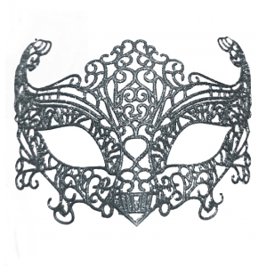 Silver Glitter Face Mask Eye Mask - Masquerade Masks